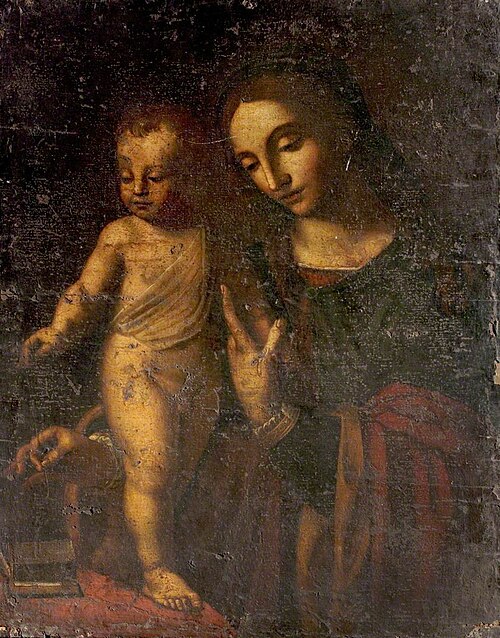 The Virgin and Child with a Columbine, , Bernardino Luini