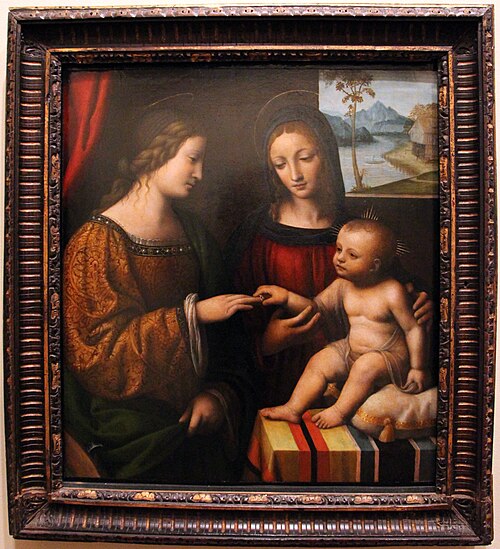 The Mystical marriage of Saint Catherine, 1520, Bernardino Luini