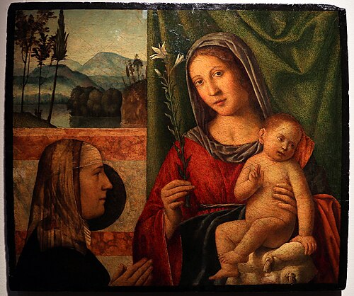 madonna col bambino e un donatore, , Bernardino Luini