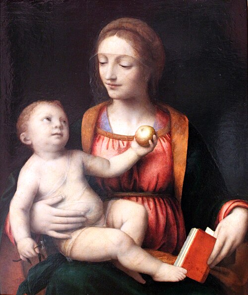 Madonna with Child and apple, 1525, Bernardino Luini