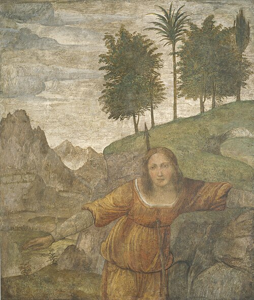 Procris Pierced by Cephalus' Javelin, 1520, Bernardino Luini