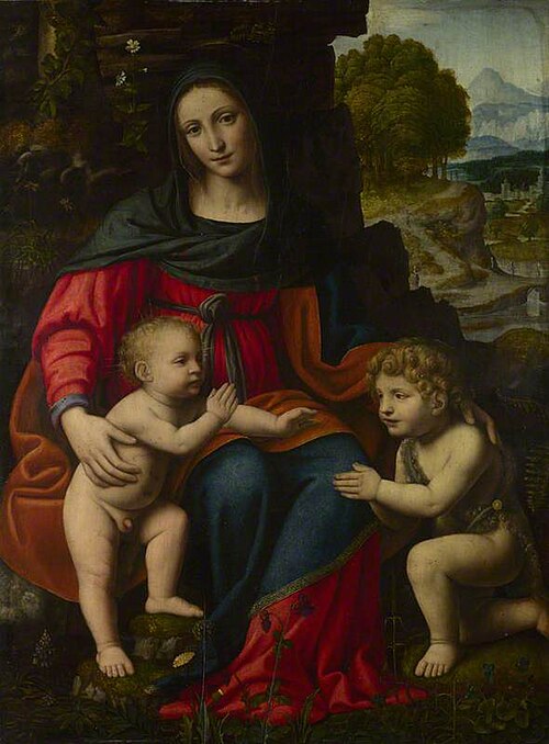 The Virgin and Child with Saint John, 1517, Bernardino Luini