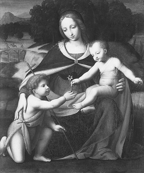 Madonna and Child with St John, 1506, Bernardino Luini
