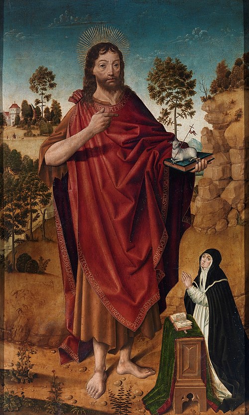 Saint John the Baptist and a Donor, 1480, Diego de la Cruz