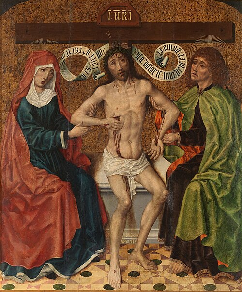 Christ between the Virgin and Saint John, 1475, Diego de la Cruz