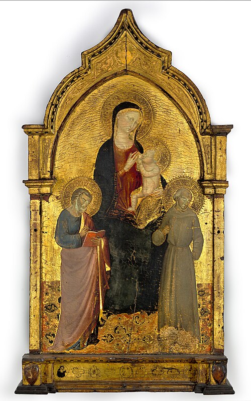 Virgin and Child with Saints Matthew and Francis, 1440, Bicci di Lorenzo