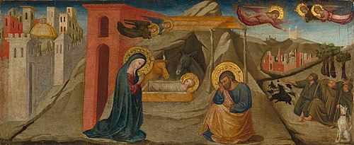 The Nativity and the Annunciation to the Shepherds, 1440, Bicci di Lorenzo