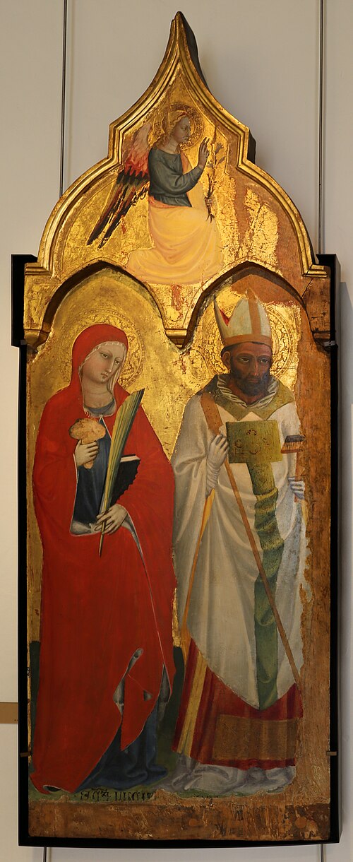 Saint Lucy and Saint Blaise with Angel of the Annunciation, 1450, Bicci di Lorenzo