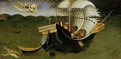 St Nicholas of Bari banishing the Storm, 1434, Bicci di Lorenzo