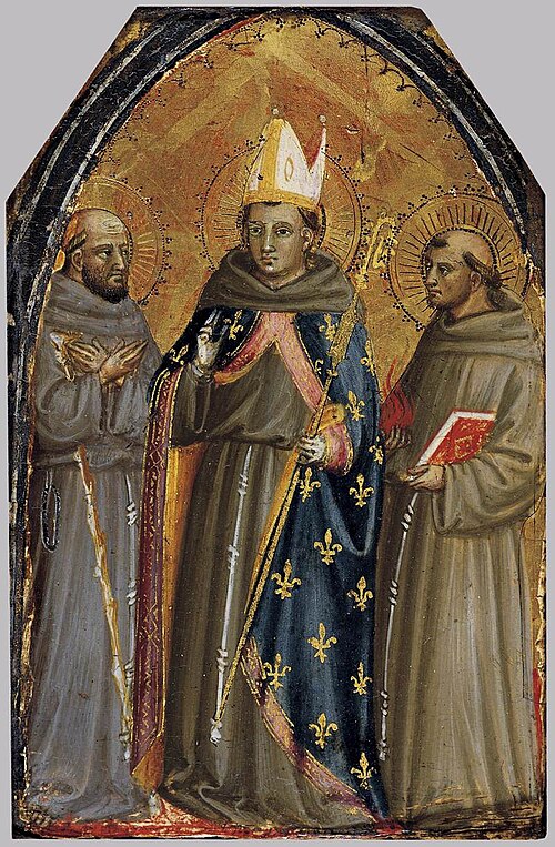 Sts Francis of Assisi, Louis of Toulouse and Anthony of Padua, 1427, Bicci di Lorenzo