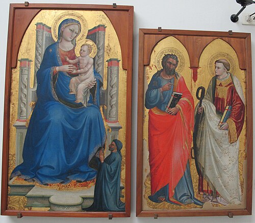 maestà, donatore e santi, , Bicci di Lorenzo