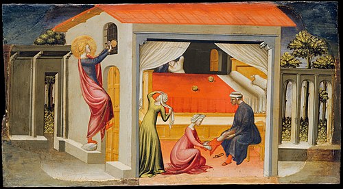 Saint Nicholas Providing Dowries, 1433, Bicci di Lorenzo