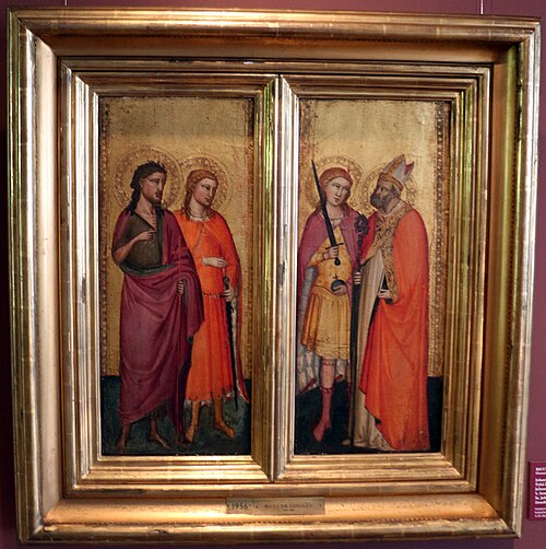 St. John the Baptist and the Saints Julianus, Zenobius and Michael, 1422, Bicci di Lorenzo