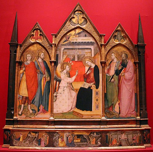 Annunciation with four Saints, 1414, Bicci di Lorenzo