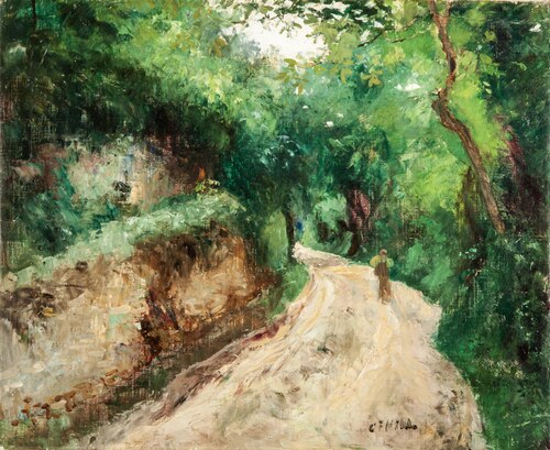 Hollow Road, Fountainebleau, 1876, Carl Fredrik Hill