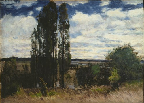 Seine. Landscape with Poplars, 1877, Carl Fredrik Hill