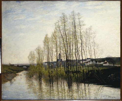 River Landscape, Champagne, 1876, Carl Fredrik Hill