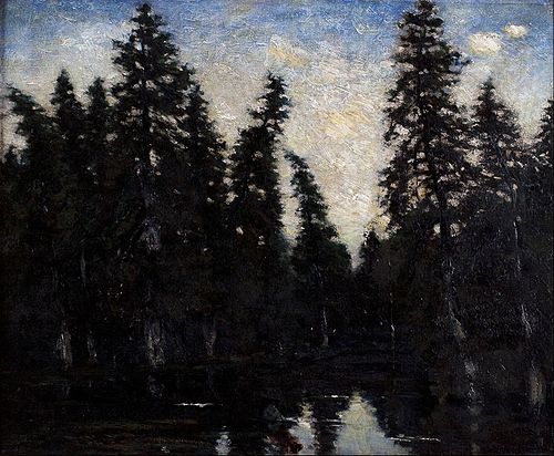 The black spruces, 1878, Carl Fredrik Hill