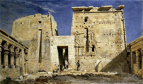 Vue du Temple d'Isis de Philae., 1865, Carl Werner