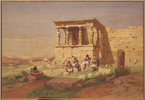 The Prostasis  of the Caryatids on the Erechtheion, 1877, Carl Werner