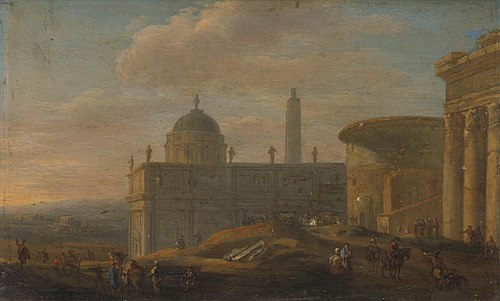 Italian city view, 1650, Jacob van der Ulft