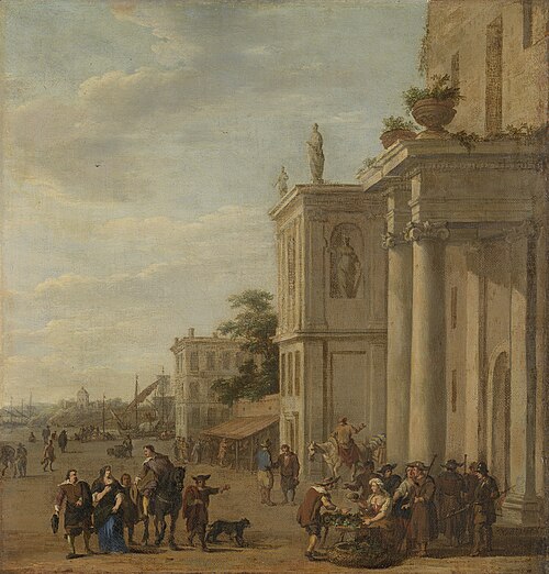 Italian marketplace, 1650, Jacob van der Ulft