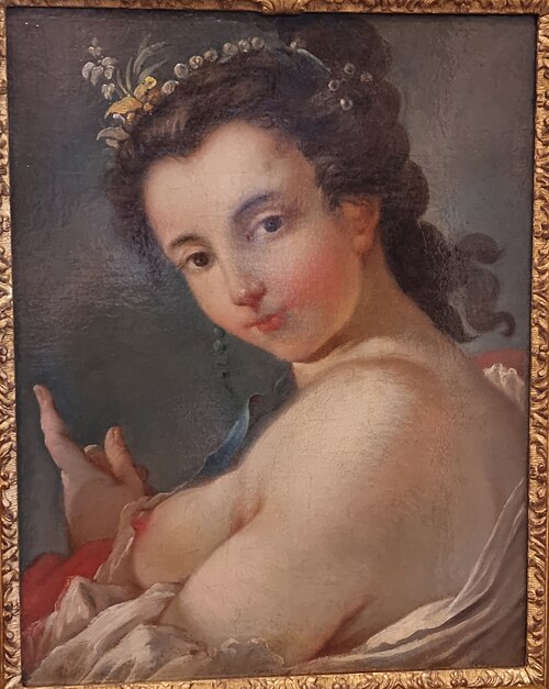 Jeune femme en buste, , Charles-Joseph Natoire
