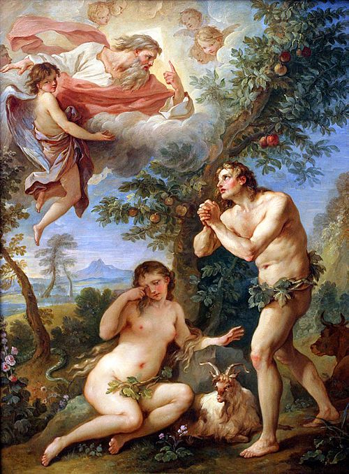 Adam et Ève chassés du Paradis terrestre, 1740, Charles-Joseph Natoire