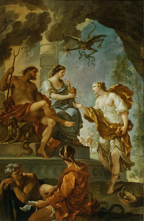 Psyche Obtaining the Elixir of Beauty from Proserpine, 1735, Charles-Joseph Natoire