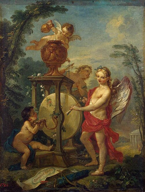 Cupid Sharpening an Arrow, 1750, Charles-Joseph Natoire