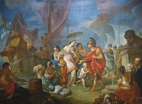 Arrivée de Cléopâtre à Tarse, 1756, Charles-Joseph Natoire