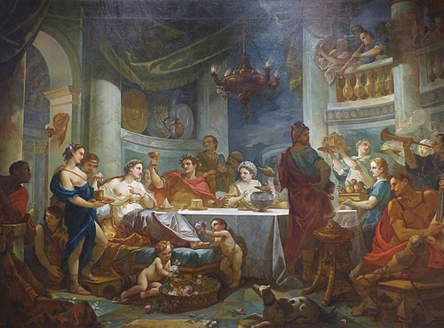 Repas de Cléopâtre et de Marc-Antoine, 1754, Charles-Joseph Natoire