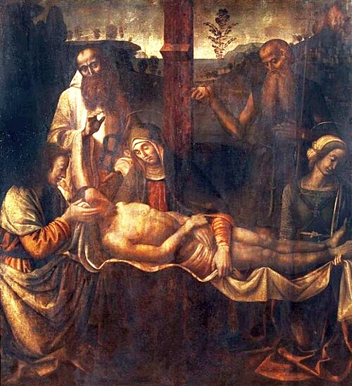 The Lamentation of Christ., 1485, Giovanni Santi