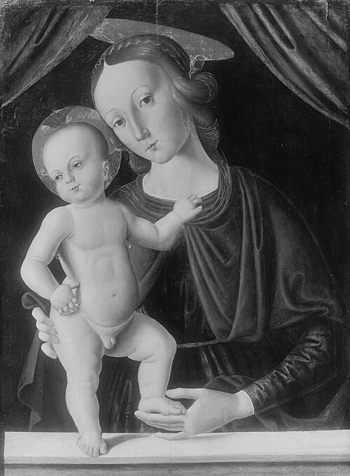 The virgin and Child, 1480, Giovanni Santi