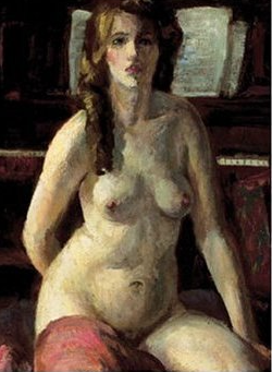 Blonde Nude. Rose Scarf, , John Sloan
