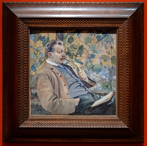 Herr in der Laube, 1894, Bernhard Pankok