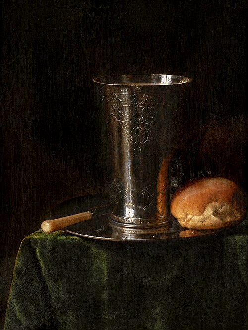 Nature morte au bécher en argent, 1650, Simon Luttichuys