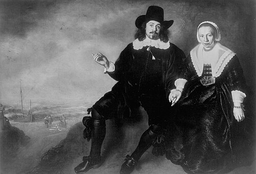 A shipowner and his wife, 1640, Isaac Luttichuys
