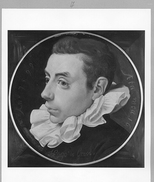 portrait of H. Grotius, 1599, Jan van Ravesteyn