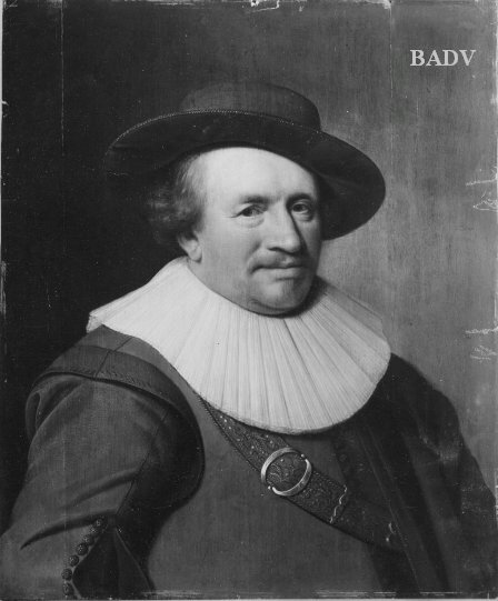 Brustbild eines Mannes mit Hut und Radkragen, 1597, Jan van Ravesteyn
