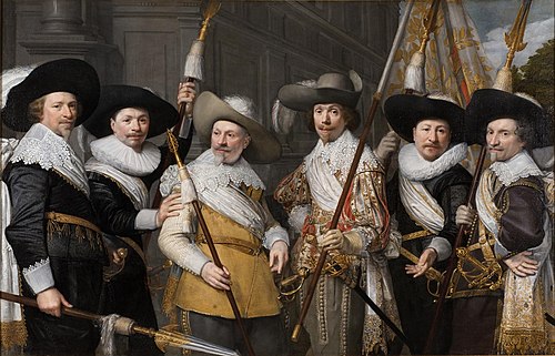De Officieren van het Witte Vendel van de Haagse Schutterij, 1636, Jan van Ravesteyn