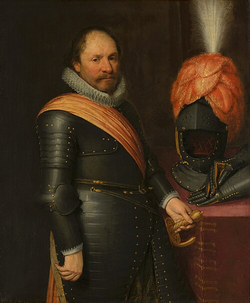 Portret van een onbekende officier, 1612, Jan van Ravesteyn
