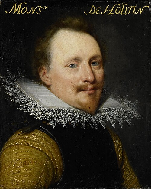 Portrait of Willem de Zoete de Laeke (?-1637), Lord of Hautain, 1621, Jan van Ravesteyn