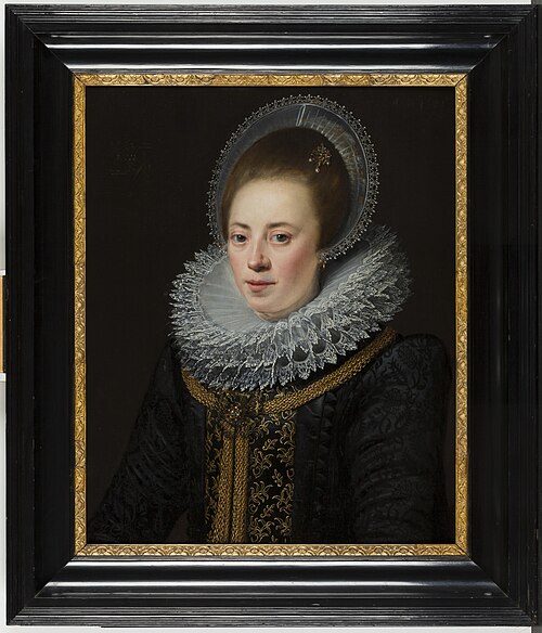 Portrait of Helena de Pottere, wife of Cornelis Booth, 1614, Jan van Ravesteyn