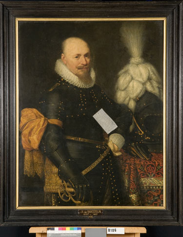 Portret van een onbekende officier, 1617, Jan van Ravesteyn