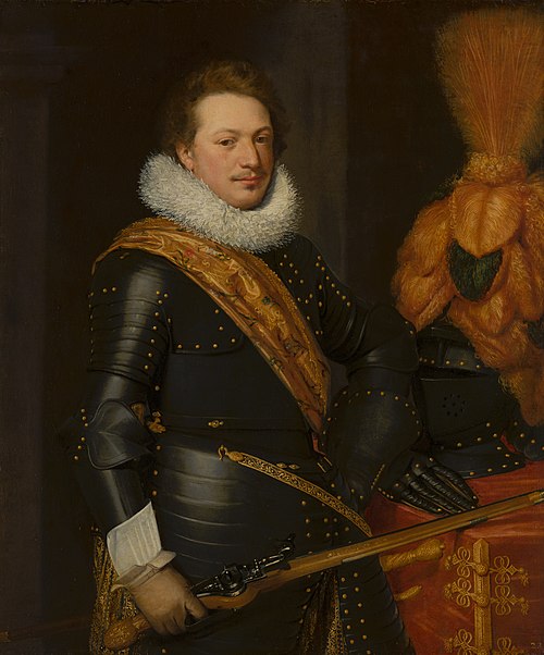 Portrait of an Officer, presumably Johan Wolfert van Brederode (1599-1655), 1616, Jan van Ravesteyn