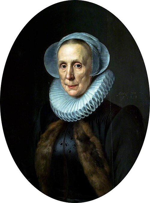 Portrait de Maria van Wassenaer Hanecops (c.1542–after 1612), 1612, Michiel van Mierevelt