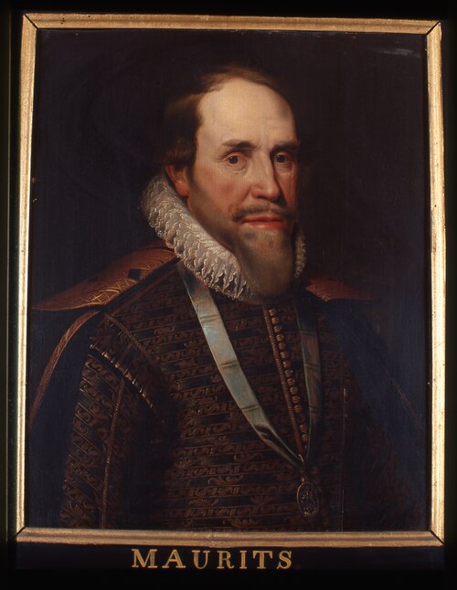 Portret van prins Maurits van Oranje, stadhouder, 1601, Michiel van Mierevelt