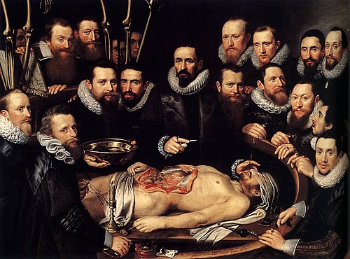 Anatomy Lesson of Dr. Willem van der Meer, 1617, Michiel van Mierevelt