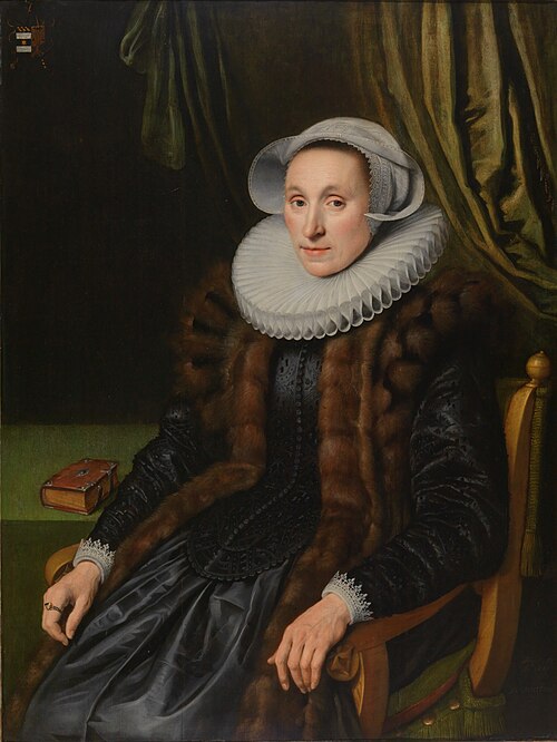 Portrait of Sara Bosschaert (1561-1627), wife of Arent van der Graeff, 1619, Michiel Jansz. van Mierevelt